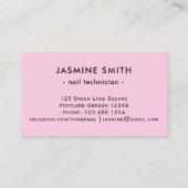 爪、 ネイルモダン赤面 名刺 (裏面)