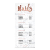 爪、 ネイルモダン金ゴールドタイポグラフィ大理石価格表8 ラックカード (正面)