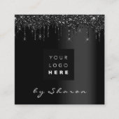 爪、 ネイルラッシュブラックドリップ6パンチカスタムロゴVIP スクエア名刺 (正面)