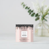 爪、 ネイルラッシュブラックドリップ6パンチロゴバラ スクエア名刺 (スタンド正面)