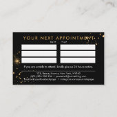 爪、 ネイルロゴグラフィック – ピンクグリッター爪、 ネイルポーランド 名刺 (裏面)