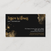 爪、 ネイルロゴグラフィック – Golden Texture 名刺 (裏面)