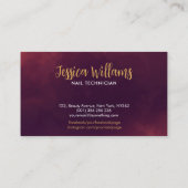 爪、 ネイルロゴグラフィック – Golden Texture 名刺 (裏面)