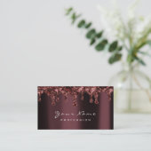 爪、 ネイルワックス脱毛スタジオブロンズチョコレートケーキ 名刺 (スタンド正面)