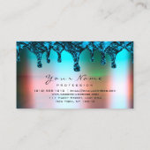 爪、 ネイルワックス脱毛脱毛オーシャンブルー 名刺 (裏面)