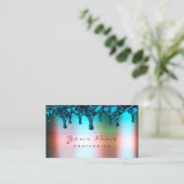 爪、 ネイルワックス脱毛脱毛オーシャンブルー 名刺 (スタンド正面)