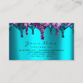 爪、 ネイルワックス脱毛脱毛ネイビーパープルティール 名刺 (裏面)