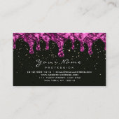 爪、 ネイルワックス脱毛脱毛ピンク明るい赤紫色ブラック 名刺 (裏面)