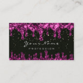 爪、 ネイルワックス脱毛脱毛ピンク明るい赤紫色ブラック 名刺 (正面)