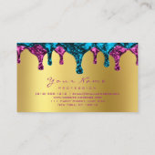 爪、 ネイルワックス脱毛脱毛ピンク金ゴールドブルーネイビー 名刺 (裏面)