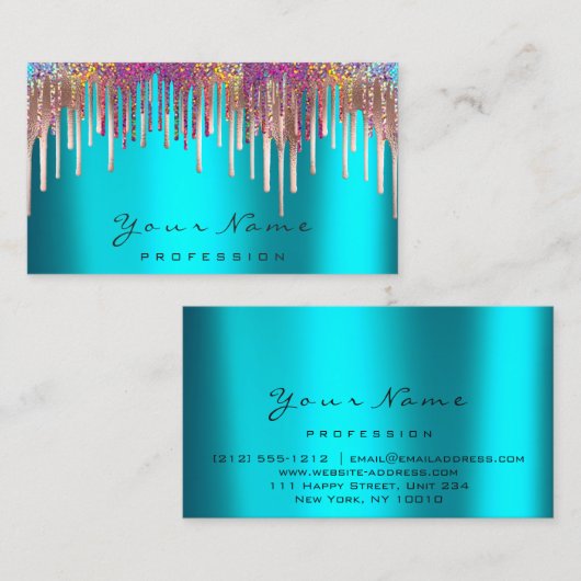 爪、 ネイルワックス脱毛脱毛メイクアップアーティストバラ 名刺 (正面/裏面)