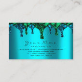 爪、 ネイルワックス脱毛脱毛海グリーンBluTeal 名刺 (裏面)