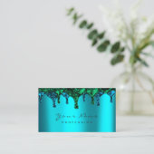 爪、 ネイルワックス脱毛脱毛海グリーンBluTeal 名刺 (スタンド正面)