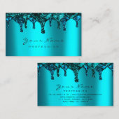 爪、 ネイルワックス脱毛脱毛海軍海ティール（緑がかった色） 名刺 (正面/裏面)