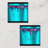 爪、 ネイルワックス脱毛脱毛青海ターコイ スクエア名刺 (正面/裏面)