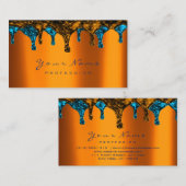 爪、 ネイルワックス脱毛脱毛青色銅蜜 名刺 (正面/裏面)