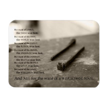 爪、 ネイル不足ことわざマグネット3' x 4''