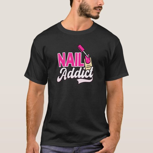 爪、 ネイル中毒爪、 ネイルテック Tシャツ (正面)