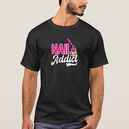 爪、 ネイル中毒爪、 ネイルテック Tシャツ (正面)
