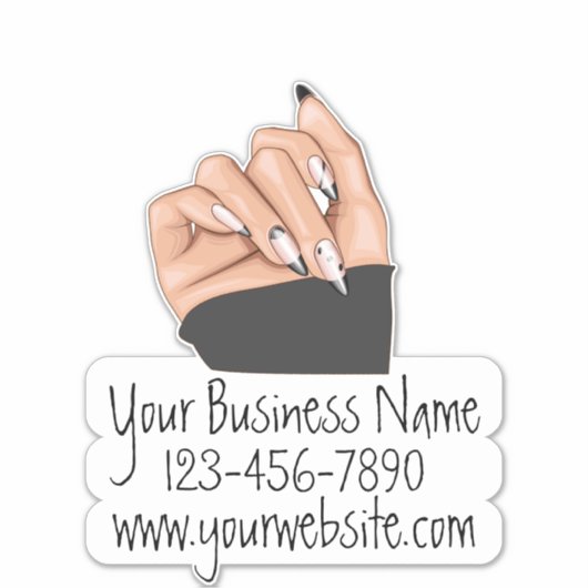 爪、 ネイル事業デカール シール (正面)