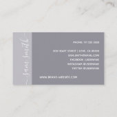 爪、 ネイル写真テンプレート書の署名エレガント 名刺 (裏面)