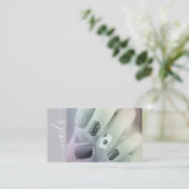 爪、 ネイル写真テンプレート書字署名 名刺 (スタンド正面)