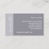 爪、 ネイル写真テンプレート書字署名 名刺 (裏面)