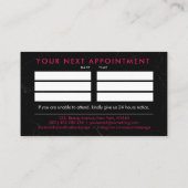 爪、 ネイル別 – オリジナル文字ロゴスケッチグリッターピンク 名刺 (裏面)