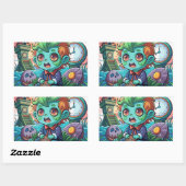 爪、 ネイル子供へ 長方形シール (シート)