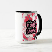 爪、 ネイル引用文デザイン マグカップ (正面右)