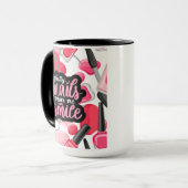 爪、 ネイル引用文デザイン マグカップ (正面左)