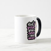 爪、 ネイル引用文デザイン モーフィングマグカップ (正面右)