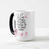 爪、 ネイル引用文デザイン モーフィングマグカップ (正面左)