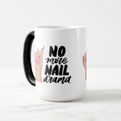 爪、 ネイル引用文デザイン モーフィングマグカップ (正面左)