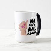 爪、 ネイル引用文デザイン モーフィングマグカップ (正面右)