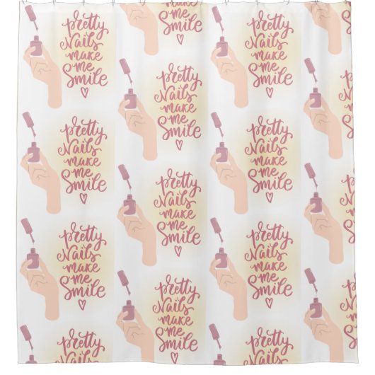 爪、 ネイル引用文爪、 ネイルポリッシュサロン飾アイディア シャワーカーテン (正面)