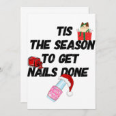 爪、 ネイル技術グリーティングカード (正面/裏面)