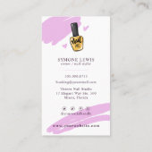 爪、 ネイル技術ネイルアーティスト美しい絵を描サロンブラシ 名刺 (裏面)