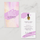 爪、 ネイル技術ネイルアーティスト美しい絵を描サロンブラシ 名刺 (正面/裏面)