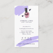 爪、 ネイル技術ネイルアーティスト美しい絵を描サロンブラシB 名刺 (裏面)