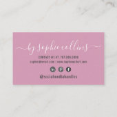 爪、 ネイル技術ネイルアートピンク 名刺 (裏面)