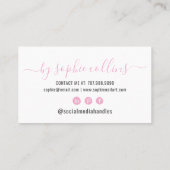 爪、 ネイル技術ネイルアート 名刺 (裏面)