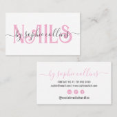 爪、 ネイル技術ネイルアート 名刺 (正面/裏面)