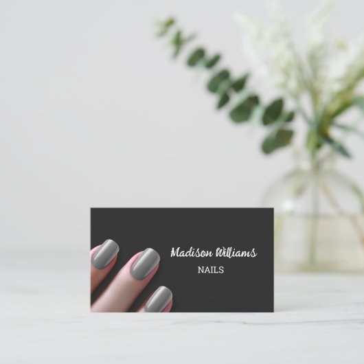 爪、 ネイル技術ネイルサロン 名刺 (スタンド正面)