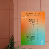 爪、 ネイル技術価格メニュー一覧ホログラフィックグラデーション ポスター