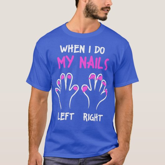 爪、 ネイル技術爪、 ネイル離れ右マニキュリスト技術者 Tシャツ (正面)