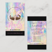 爪、 ネイル技術結晶ホログラフィック爪、 ネイルショップ事業  名刺 (正面/裏面)