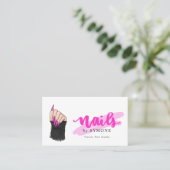 爪、 ネイル技術者 |爪、 ネイルデザイナーかわいらしサロン 名刺 (スタンド正面)