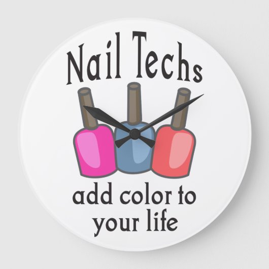 爪、 ネイル技術 ラージ壁時計 (正面)