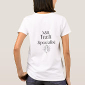 爪、 ネイル技術 Tシャツ (裏面)